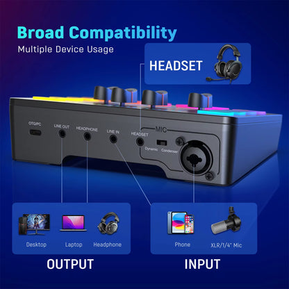 Gaming Audio Interface Mixer