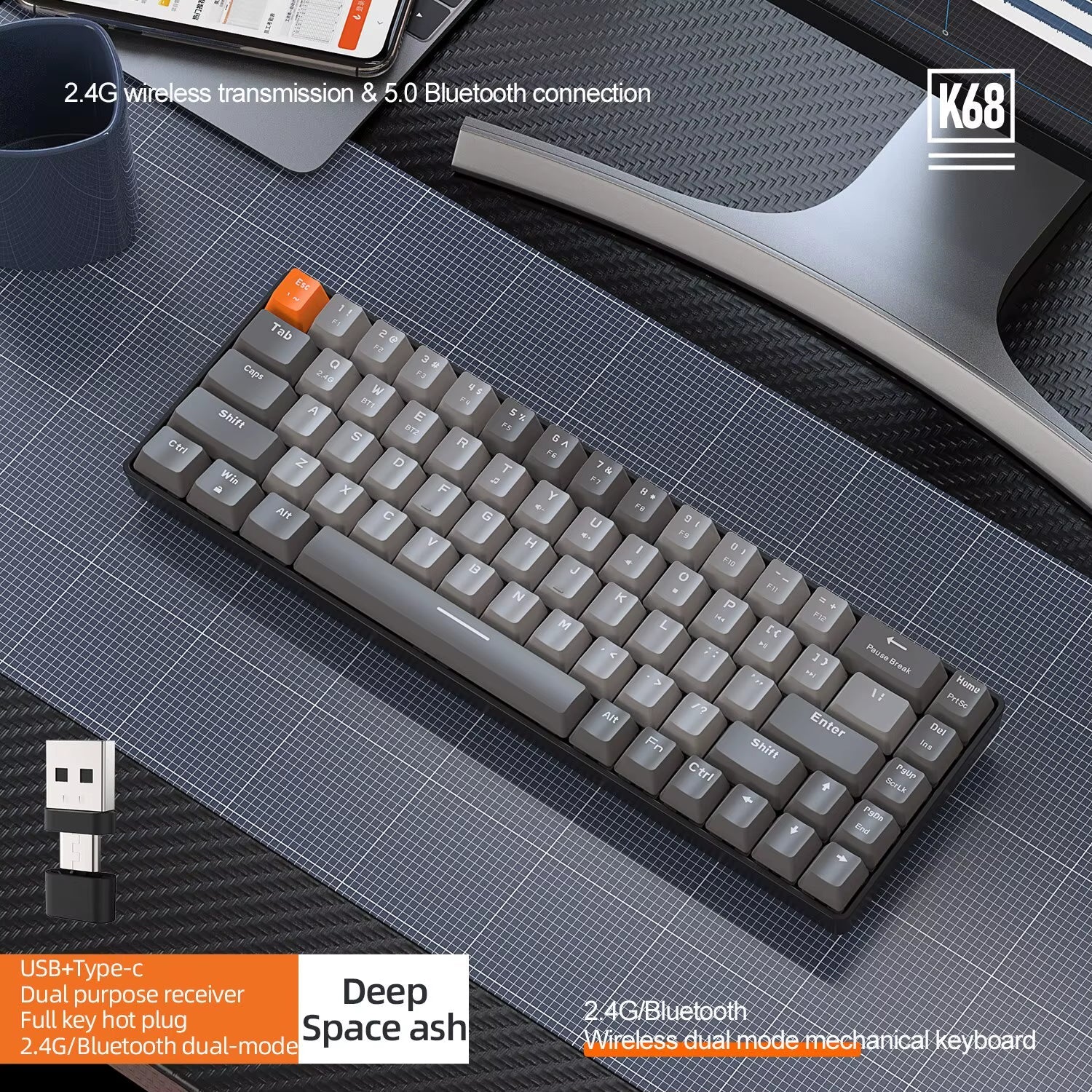 60% Wireless Mechanical Keyboard | Bluetooth