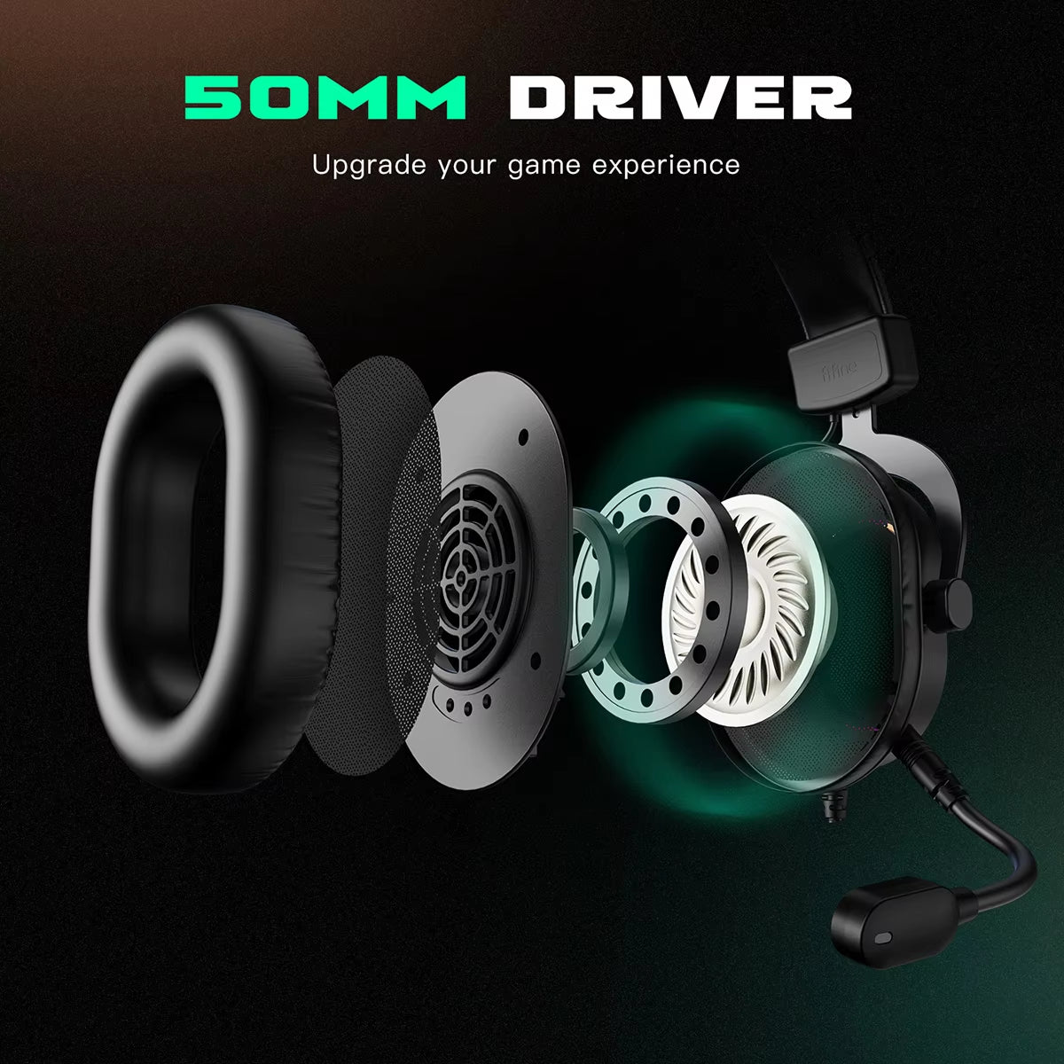 Dynamic RGB Gaming Headset with Mic Over-Ear Headphones